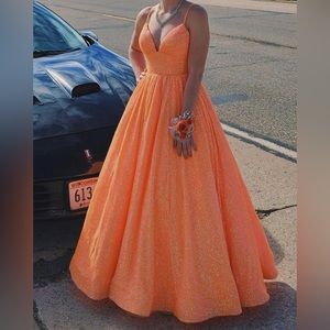 00 Orange Sherri Hill Prom Dress